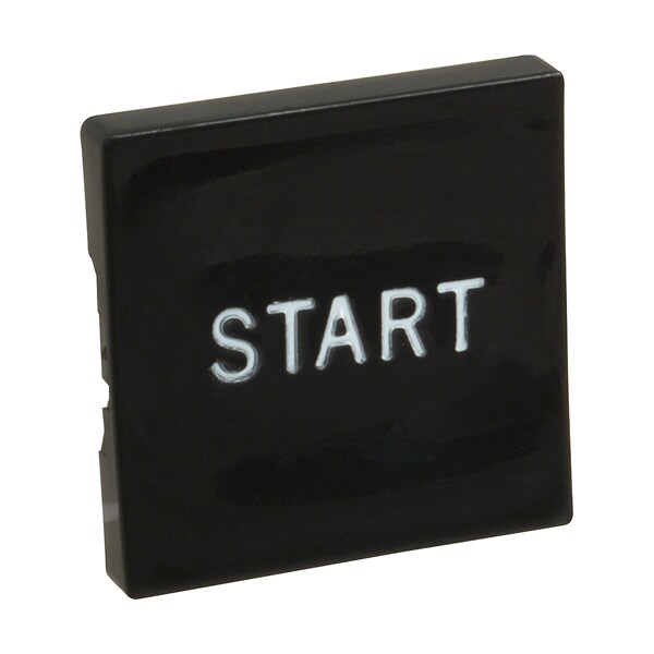 Button, Blk/Sq W/ Start Marking